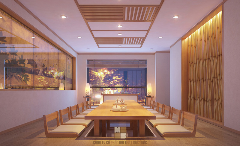 Thiết kế nội thất nhà hàng kiểu Nhật Haru sang trọng - Phòng VIP 7 - H1